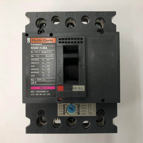 议价原装正品NS80H-MA12.5  3P  12.5A梅兰日兰空气开关塑壳式断