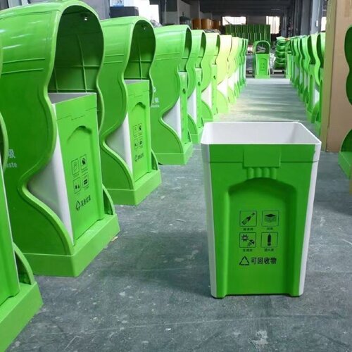 定制公园耐高低温创意户外垃圾桶室外分类玻璃钢蝴蝶垃圾桶箱