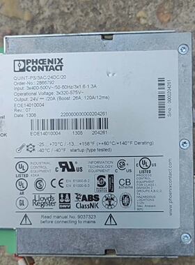 菲尼克斯QUINTPS3AC24DC20工业级开议价