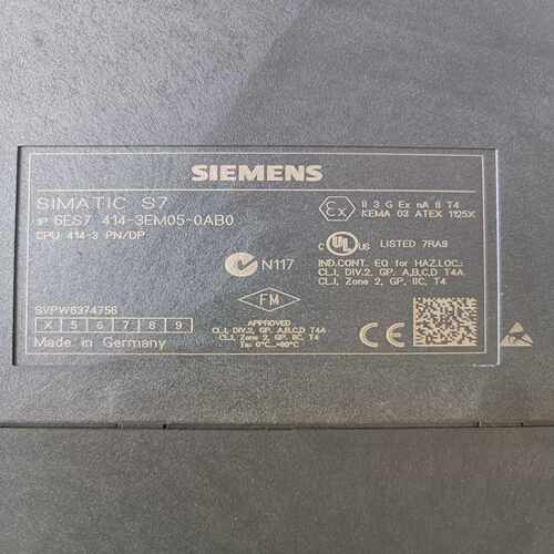 6ES7414-3EM05-0AB0图为实物。版本号询价