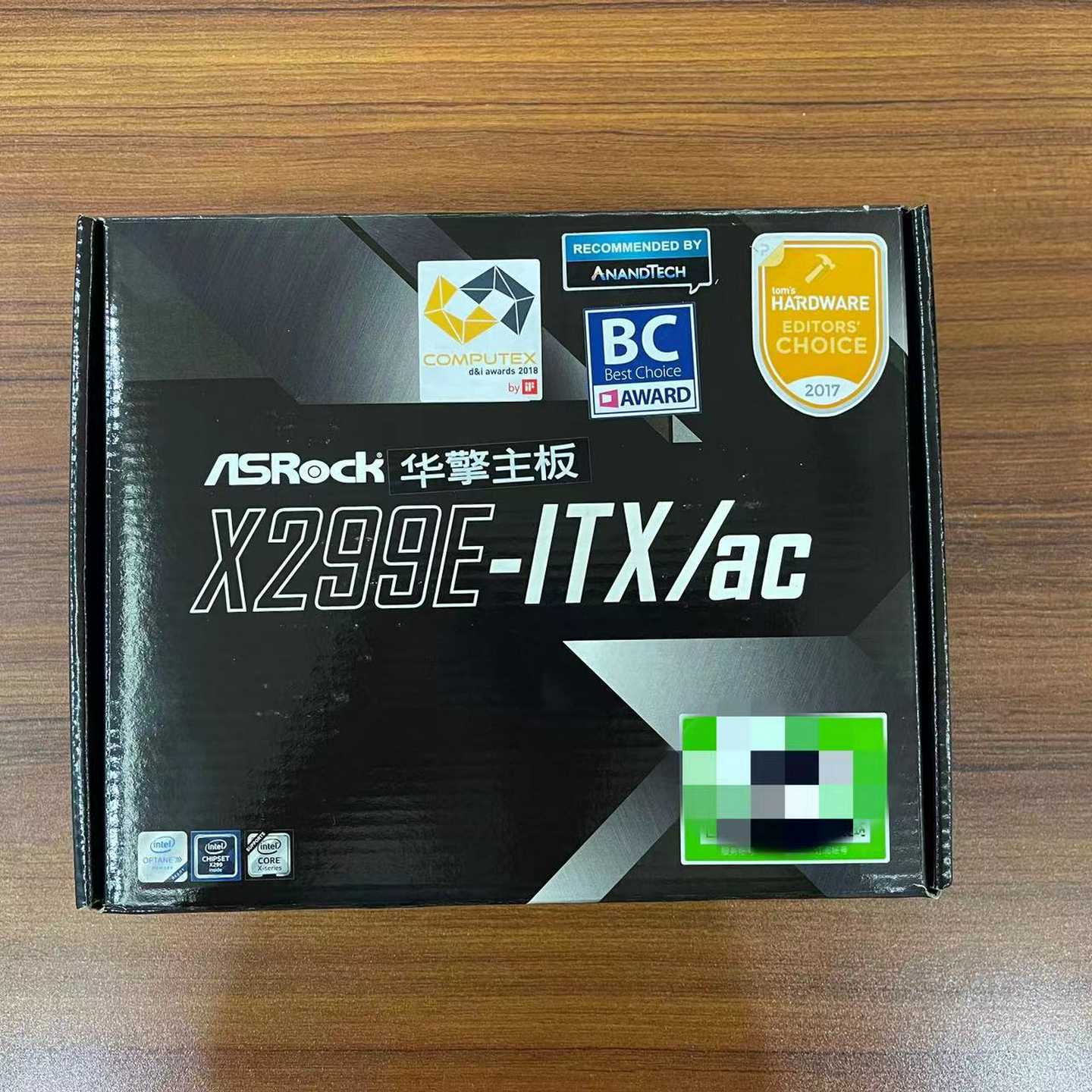 配件全新盒装华擎 X299E-ITXac  支持10980xe  DDR4 双千兆议价
