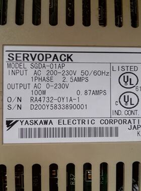 议价安川伺服驱动器SGDA-01AP质保一年欢迎询价专业测试有库存