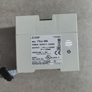 议价三菱FX3U扩展模块FX3U4DA原装拆机暴力拆机一个螺议价