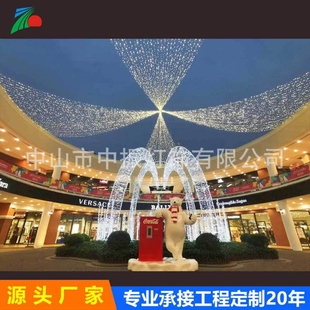 饰气氛布置灯具 大型led喷泉造型灯天使灯饰商场圣诞节日亮化装