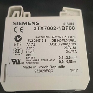 1BF00继电器 3TX7002 一 询价