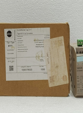 SAMSON6111-0020111710110000.00I/PConverter4-20mANewDI