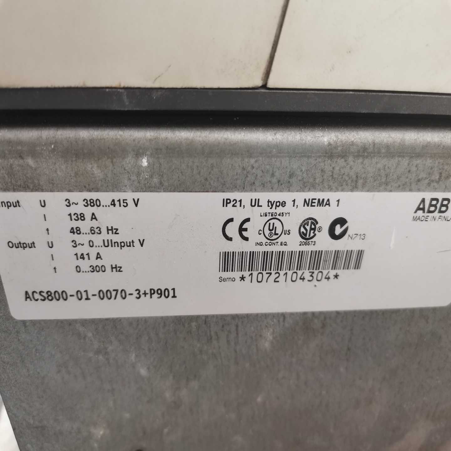 拆机 ABB变频器  ACS800-01-0070-3+P9【鑫鑫商铺】