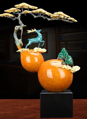 纯铜葫芦摆件中式风格桌面摆件新中式客厅装饰乔迁礼品