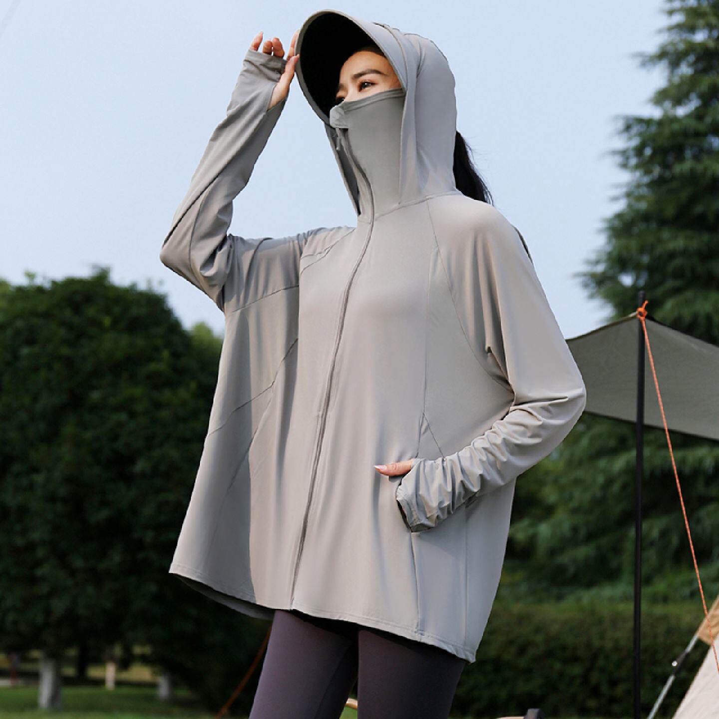 防晒衣女2025新款夏季防紫外线冰丝大码宽松骑车外套upf50防晒服