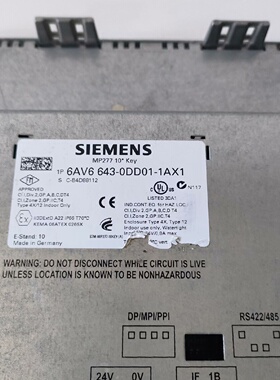 询价-触摸屏6AV66430DD011AX1