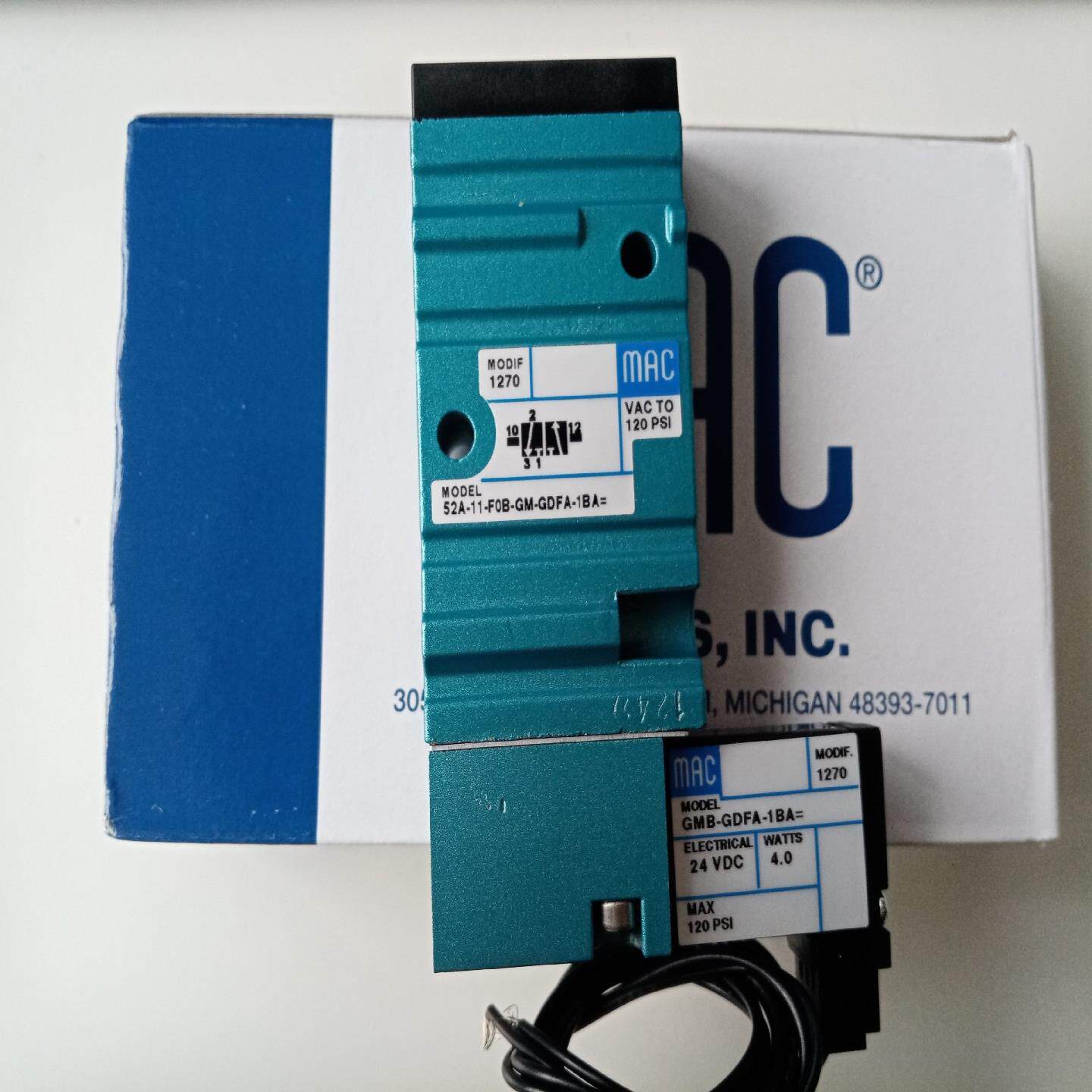 美国MAC电磁阀52A-11-F0B-GM-GDFA-1BA{议价}