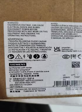 询价~软启动3RW4037-1BB14。未使用