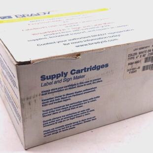 Nuovo Brady 64821 Cartuccia Di Fornitura Bianca Su Blu B580