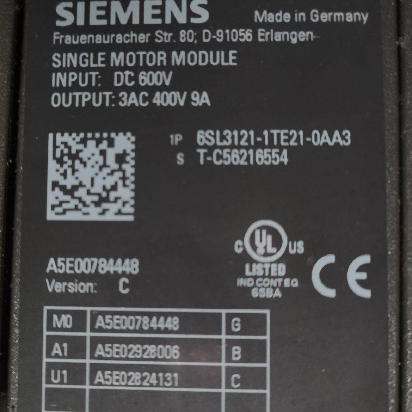 询价6SL3 121-1TE21-0AA3、议价
