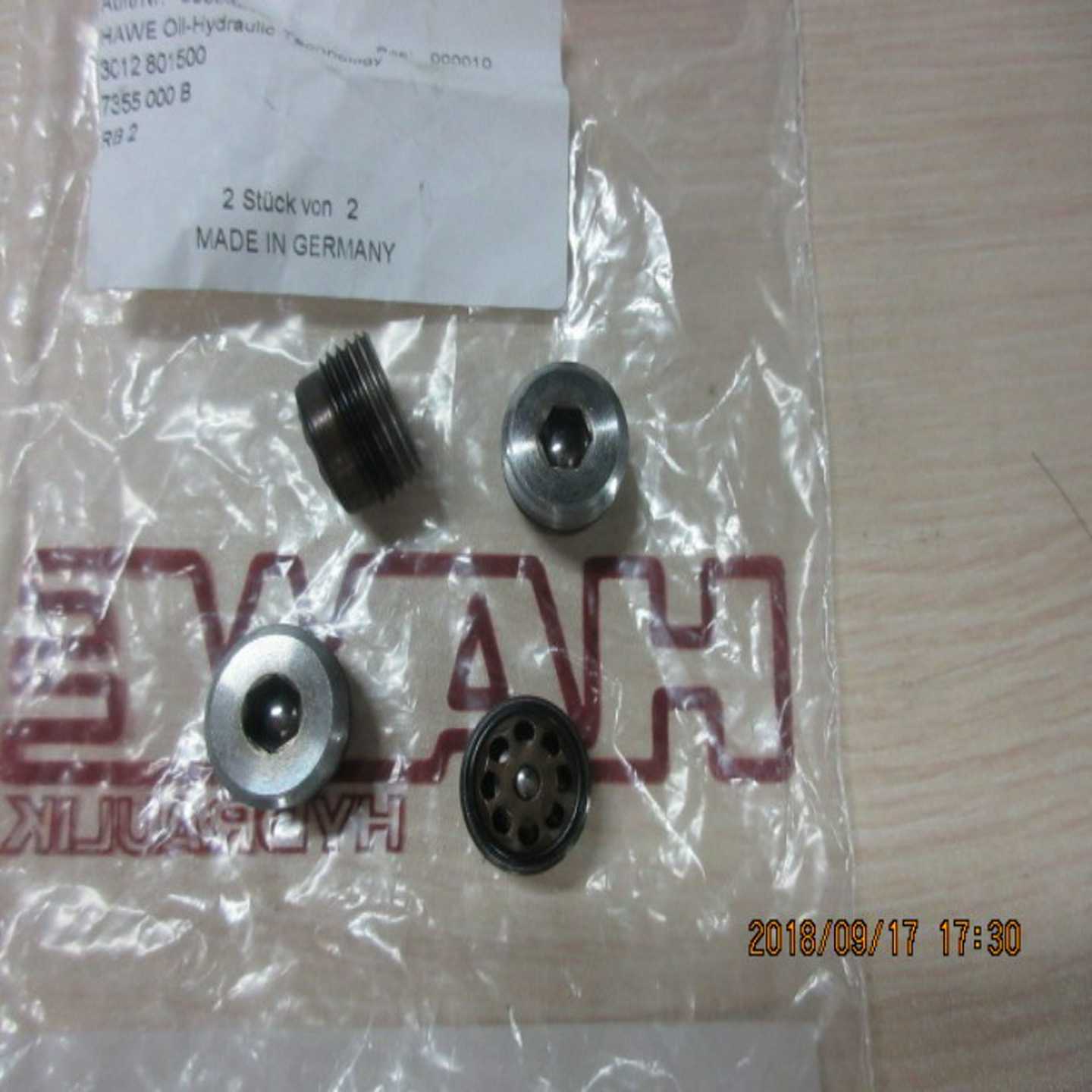 德国HAWE/哈威RB1RB2RB3RB4RB5RB6RB7单向阀E液压