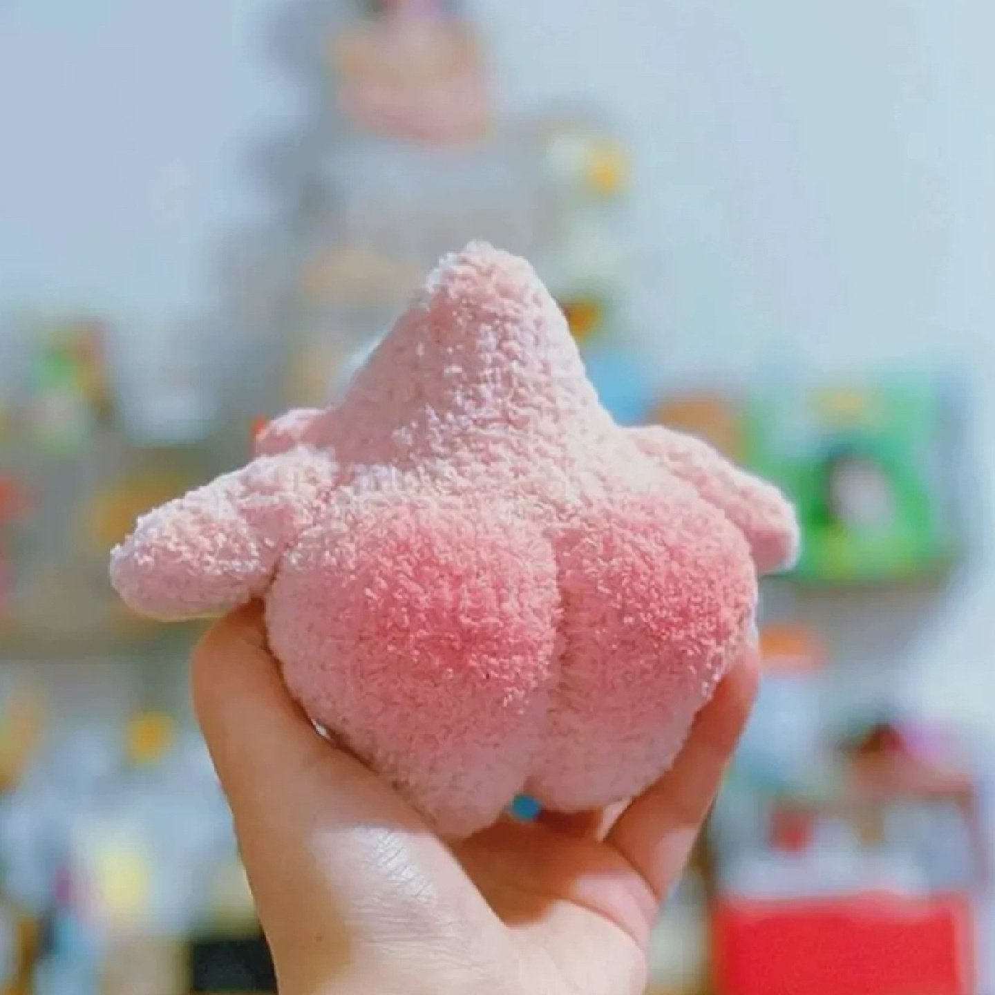 毛线手工diy材料包翘臀派大星玩偶钩针自制公仔车载摆件钥匙扣