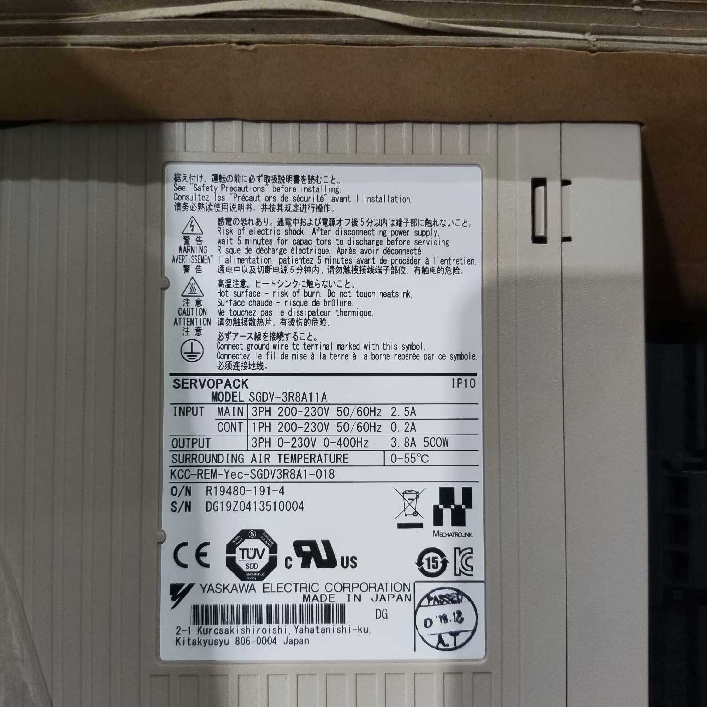 安川直线电机驱动器SGDV-3R8A11A伺服电机驱动-议价