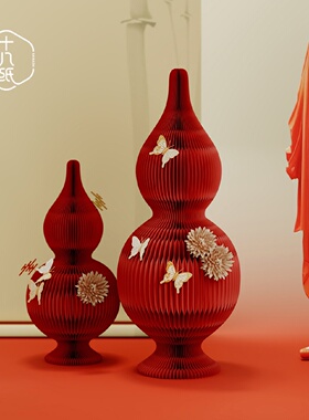 十八纸客厅大型落地葫芦摆件招财镇宅2026新年马年中式入户玄关