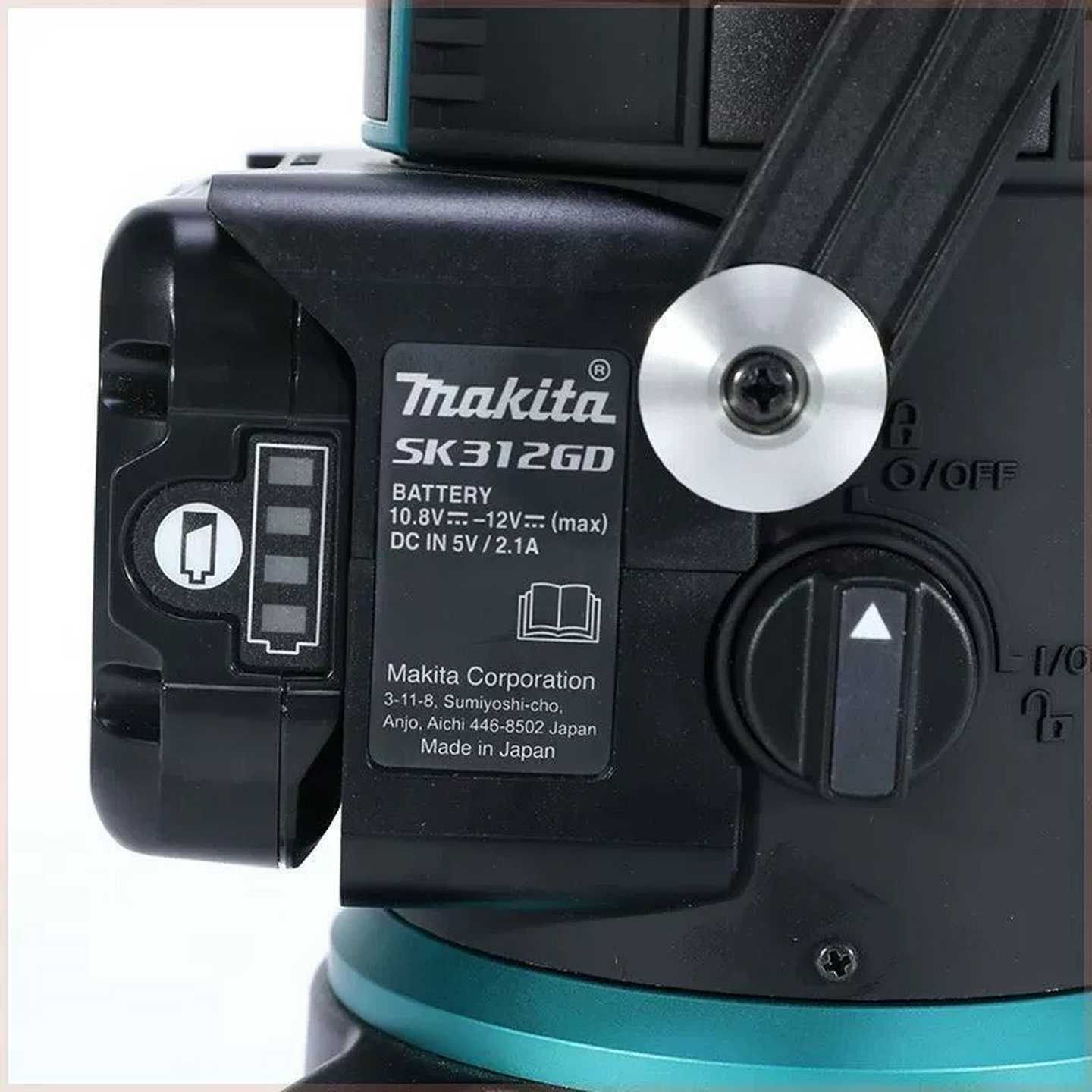 MAKITA/牧田12V锂电绿色3线激光水平仪SK312