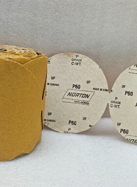 Norton 49847 P60 Saint Gobain Schleifpapier Selbstklebend 6