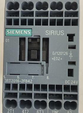 SIEMENS 3RT20162FB42 CONTACTOR 20A 600VAC 3PH 7.5HP COIL 24V