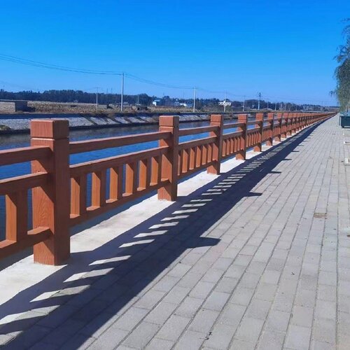 水泥仿木护栏钢筋混凝土景区河道池塘公园学校使用围栏仿木纹栏杆