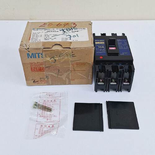 Mitsubishi NF50SH  10A Hirobo NoFuse Breaker 3P 600VAC 5060H