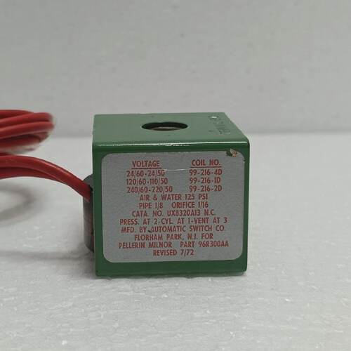 ASCO UX8320A13 24V Solenoid Valve Coil N.C. 96R300AA 18 Orif