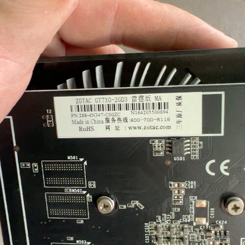 【询价】ZOTAC GT730 2GD3成色如图二张