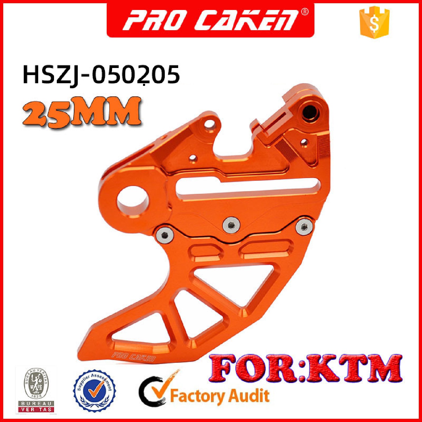 CAKEN越野改装配件适用于KTM502CNC后刹车支架RBDG-05020525MM