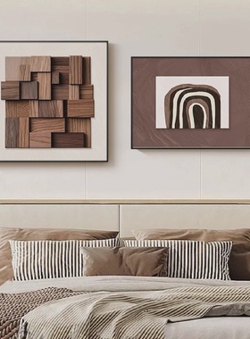 法式女孩房间卧室装饰画中古风覆古床头壁画绿色小众艺术主卧挂画