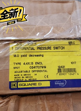 美国SQUARED9012GGW4压力开关
