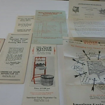 1934 GRAIN CLEANER THRESHER SALES BROCHURE LETTERHEAD