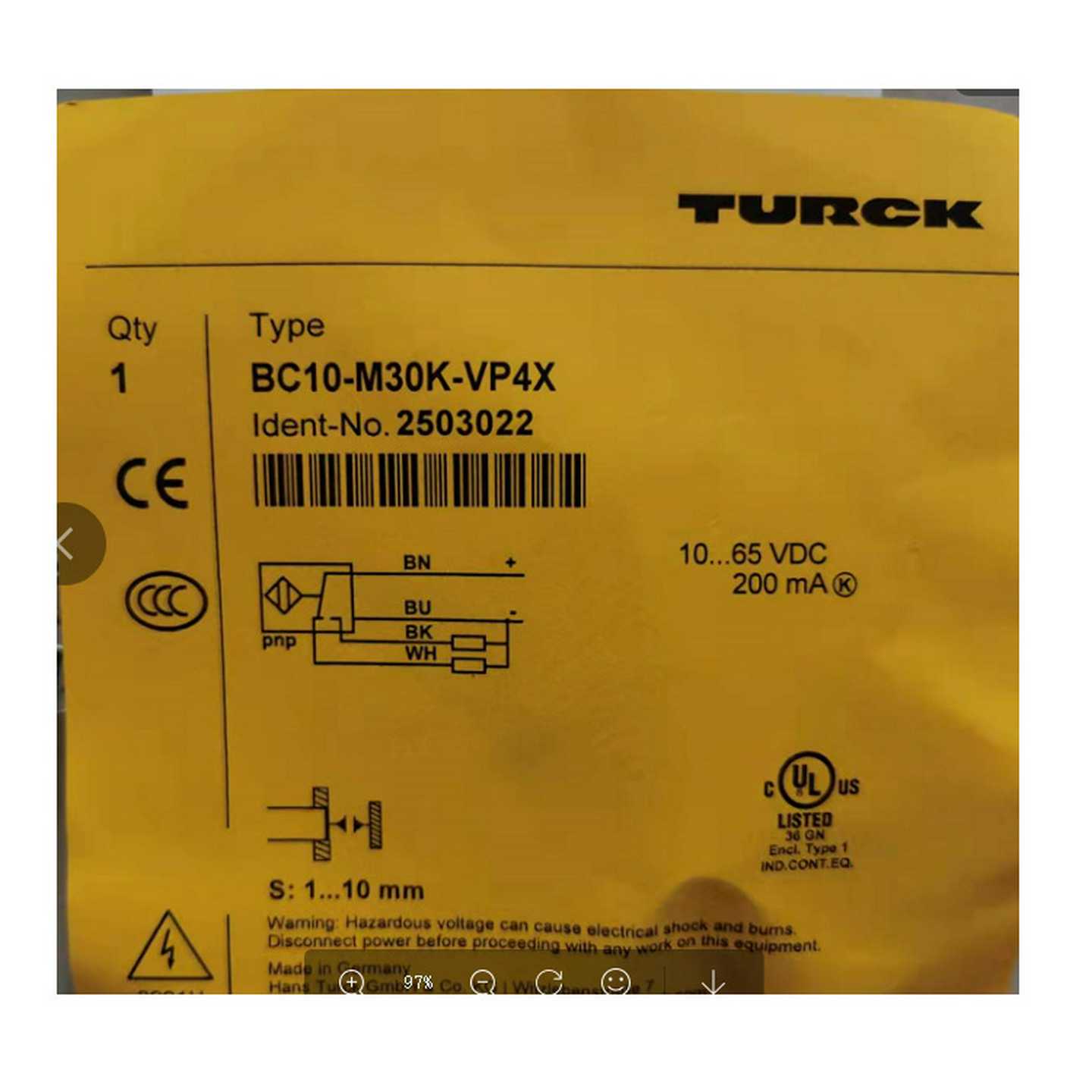 TURCK图尔A克接近传感器NI4-DSC26-2AP6X2-H1141