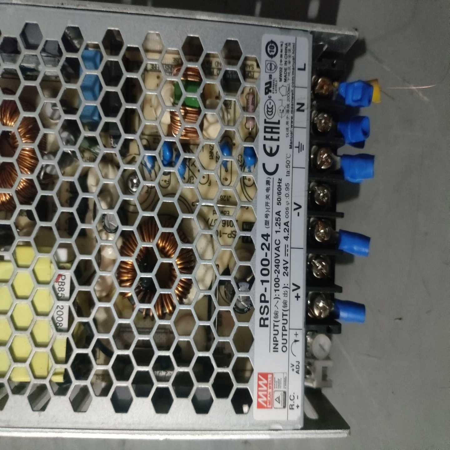 （请询价）明纬RSP-100-24开关电源，功能完好。输出24V 4.
