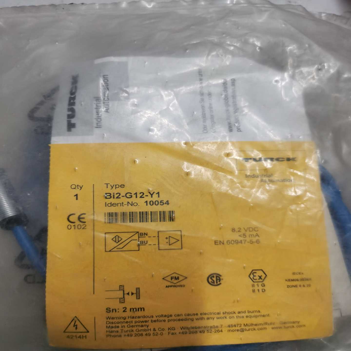 TURCK传感器BI2-G12-Y1德国制造，余货，原询价