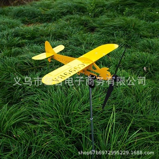 饰品金属风车厂家直销 AirplaneWeathervane飞机风向标庭院花园装