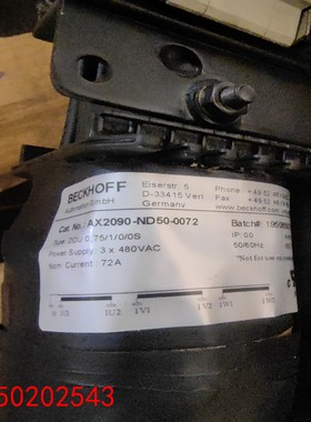 【请询价】倍福驱动器AX5172配套变压器AX2090-ND50-00