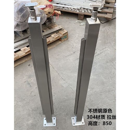 不锈钢楼梯立柱栏杆工程立柱304阳台家用扶手定做不锈钢玻璃立柱