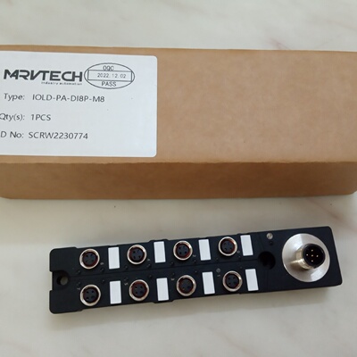 议价精奇IOLD-PA-DI8P DIO8P AIO8-M8 VI公母插头延长线缆 3P 4P