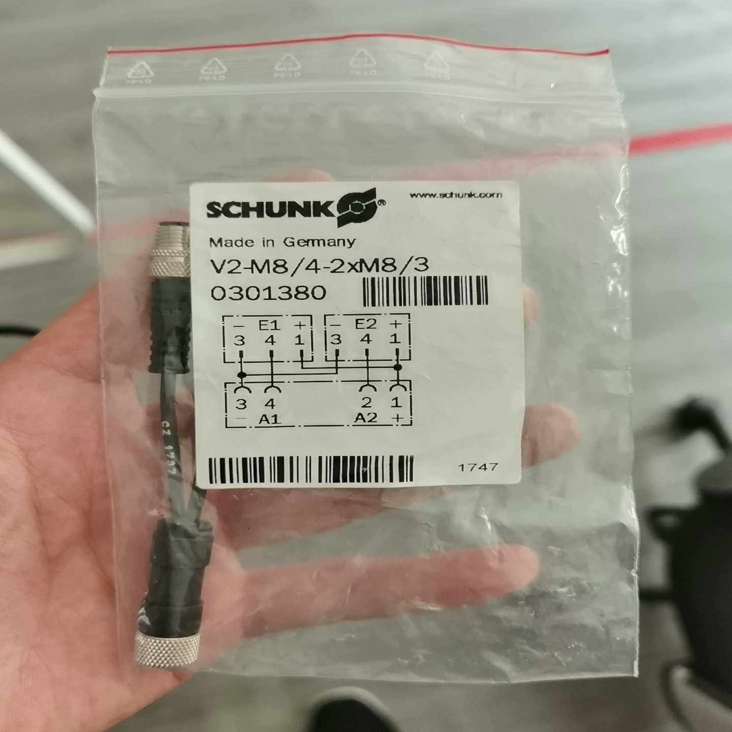 询价SCHUNK雄克0301380连接器C2-M8/4-2xM8