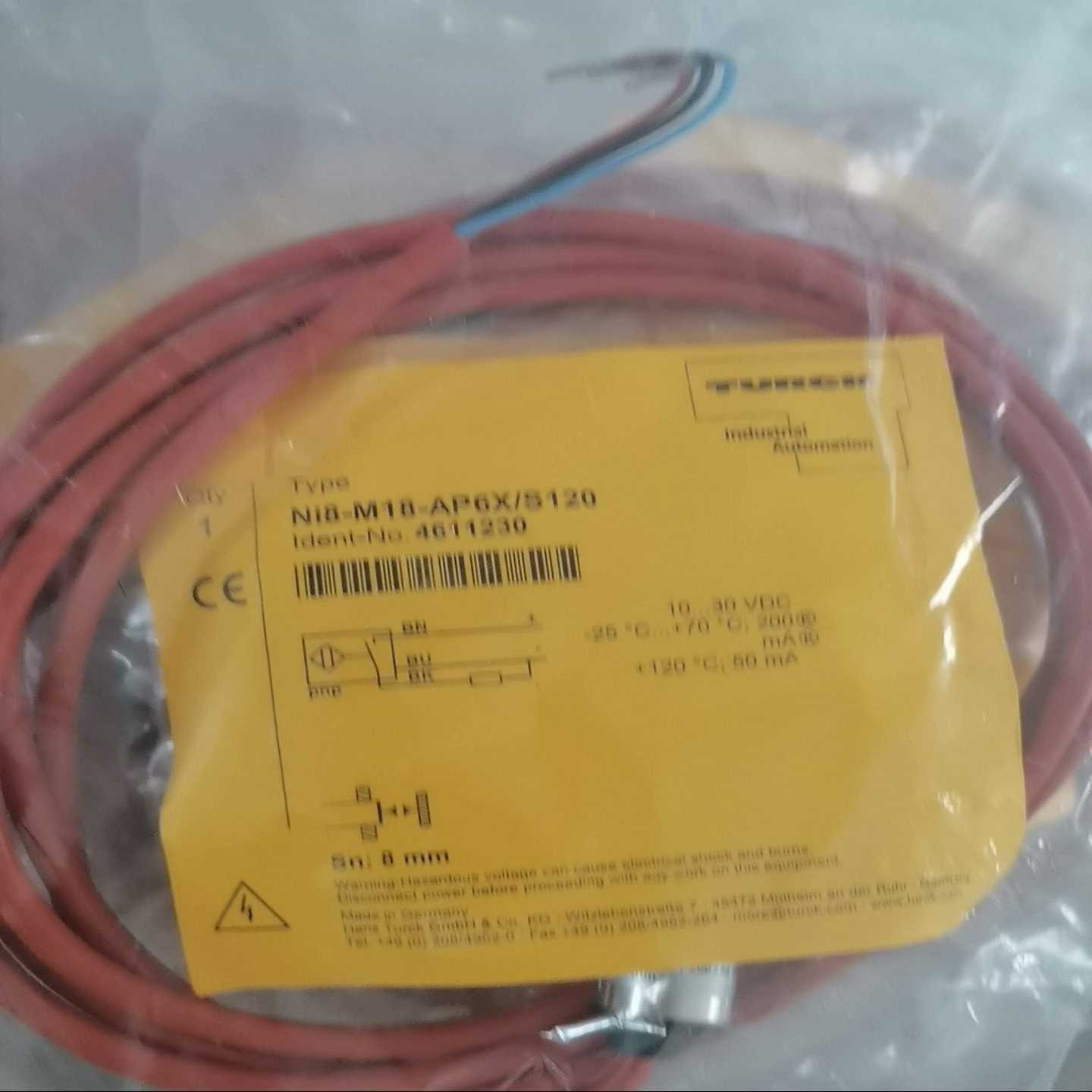 【议价】TURCK图尔克Ni8-M18-AP6X/S120，订货号4