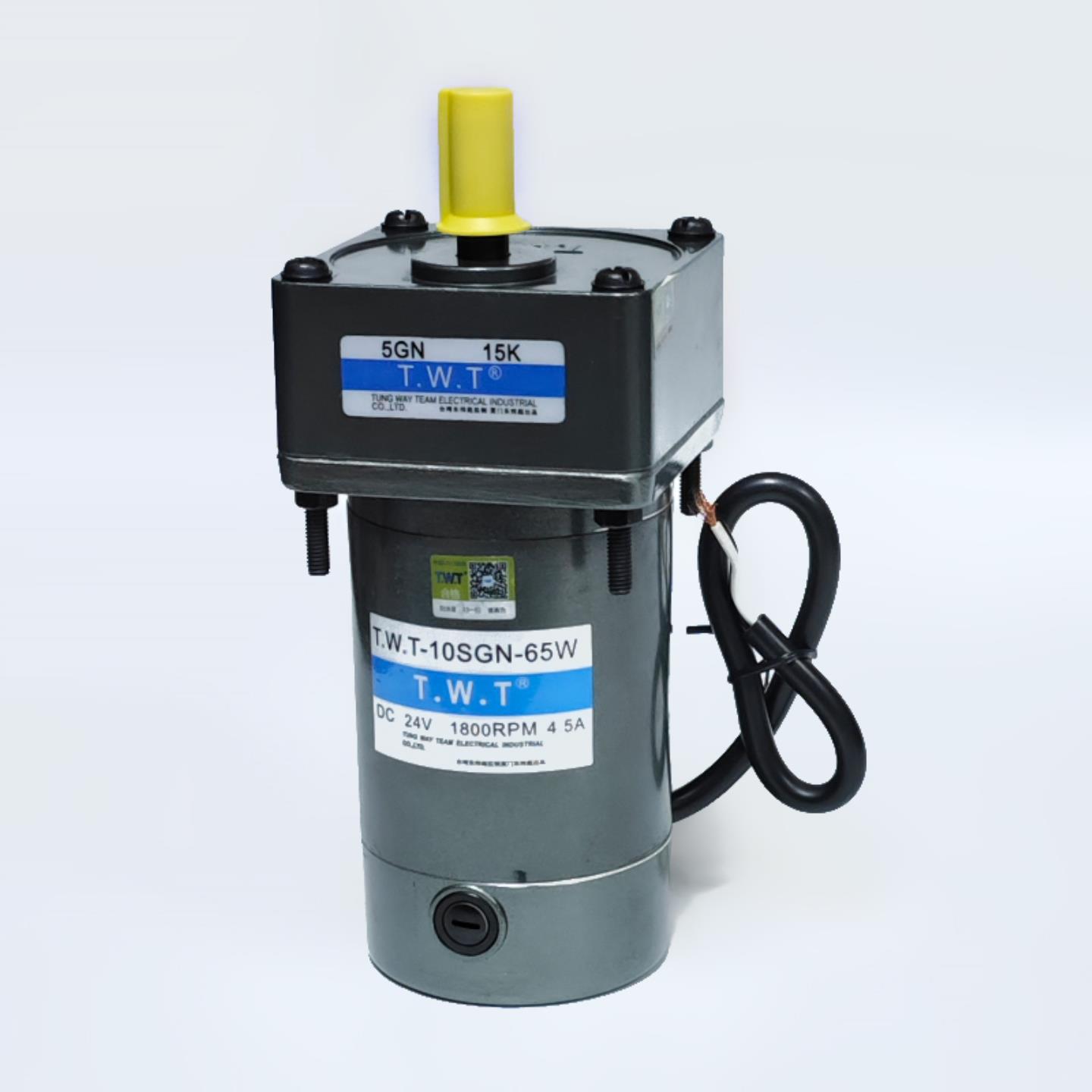 台湾东炜庭电机TWT-10SGN-65W DC24V 1800RPM有刷齿轮减速电动机
