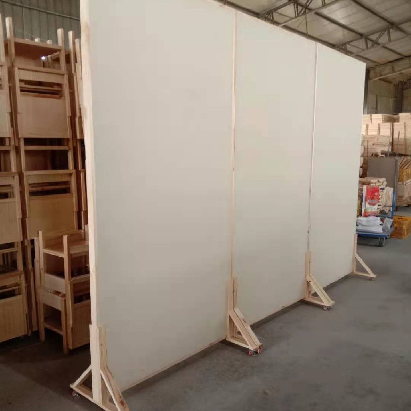 美术馆画展专业两面木质展板美术作品展示架可移动书画摄影字画展