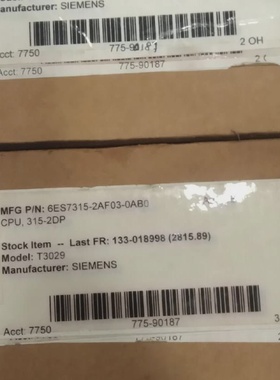 6ES7 3152AF030AB0 SIEMENS Neuf Simatic CPU PLC SCELL