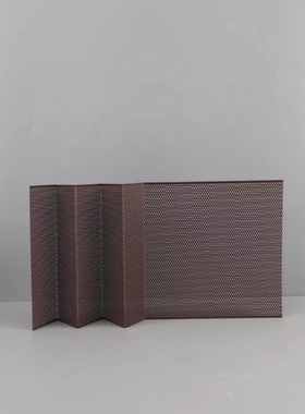 北欧金属红色多孔屏风样板房售楼部卧室客厅书房桌面玄关饰品摆件