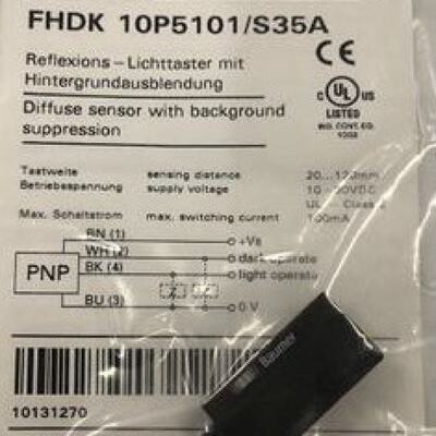 议价Baumer 堡盟光电传感器FEDK 07P6901/KS35A   FHDK 10P5101/S