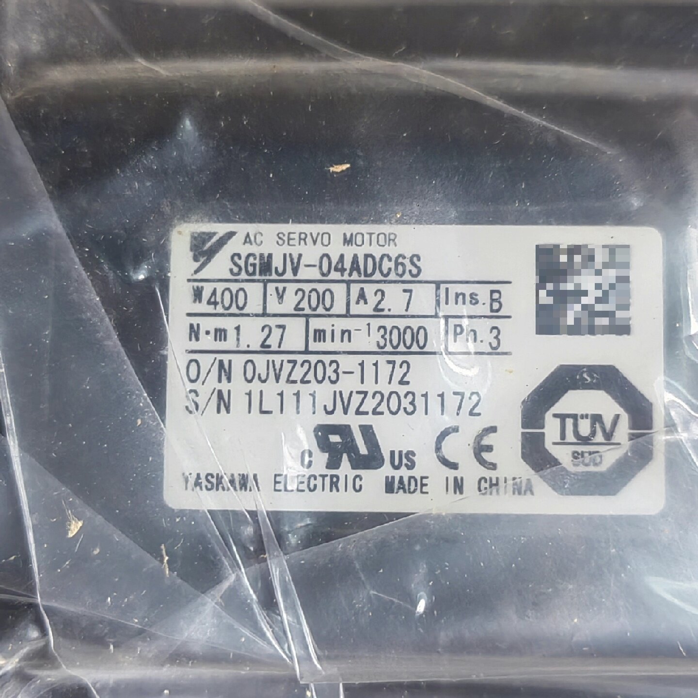 议价伺服电机SGMJV04ADC6S400W200议价