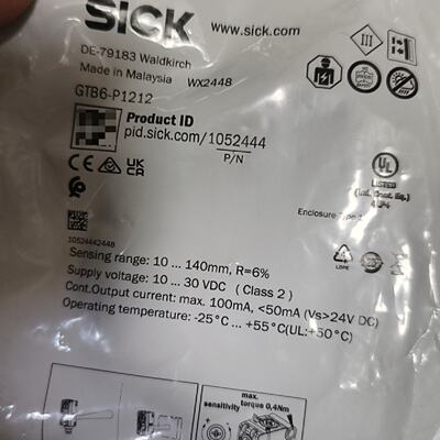 SICK西克光电传感器GTB6-P1212，1052444--议价商品