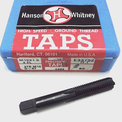 12 NIB HANSON WHITNEY M10X1.5 4 FL HIGH SPEED TAPS 2TBM10 D6